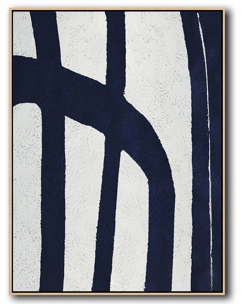 Navy Blue Minimal Art #NV36B